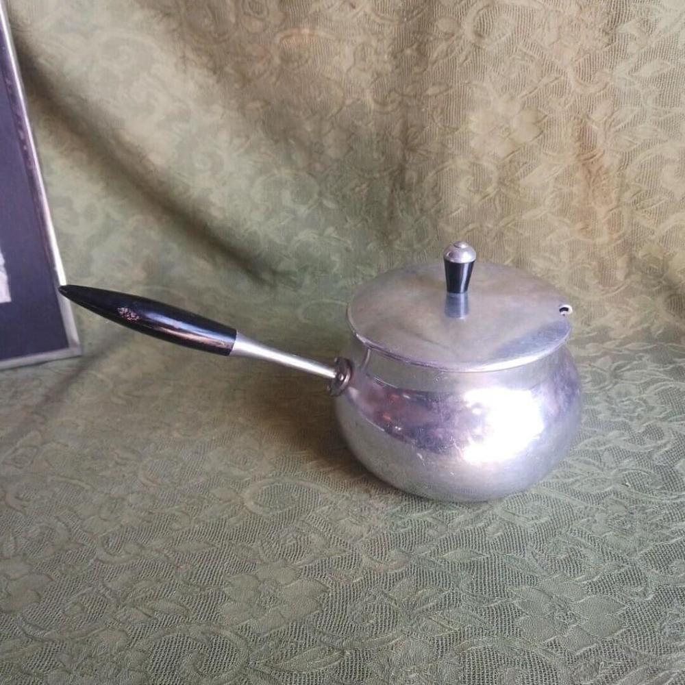 Vintage Puralum Saucepan with Lid Made in Italy 9"